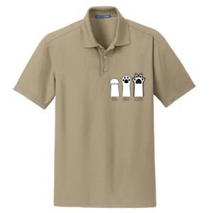 Funny Cat Rock Paper Scissors Cat Paws Cat Lover Dry Zone Grid Polo