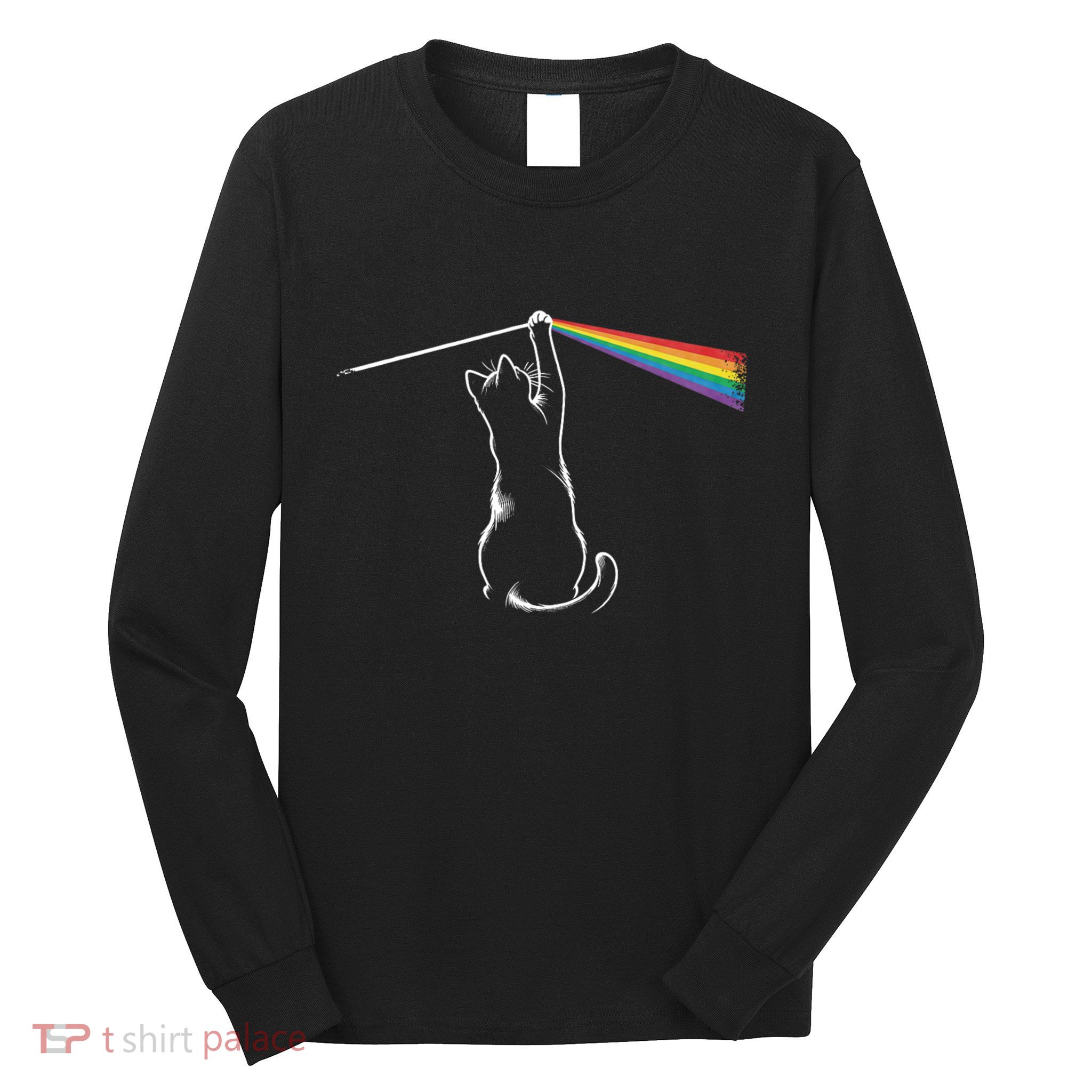 Funny Cat Rock Music Gift Funny Cat Long Sleeve Shirt