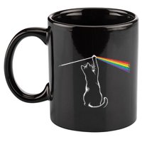 Funny Cat Rock Music Gift Funny Cat 11oz C Handle Ceramic Mug