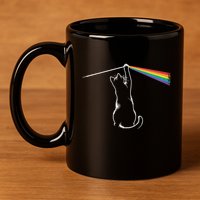 Funny Cat Rock Music Gift Funny Cat 11oz C Handle Ceramic Mug