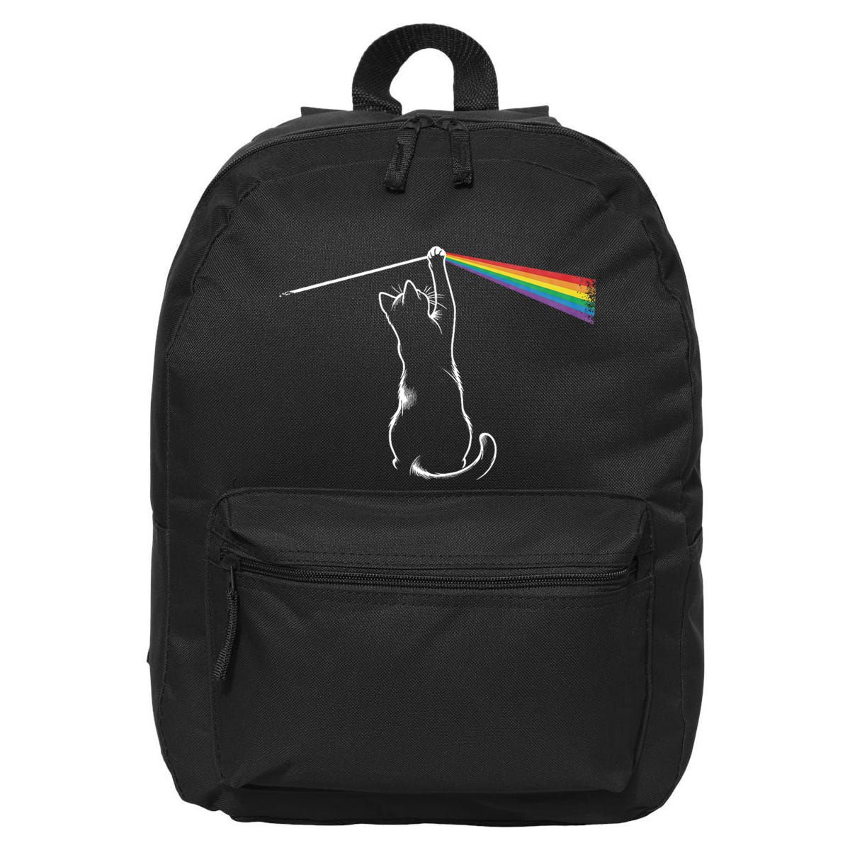 Funny Cat Rock Music Gift Funny Cat 16 in Basic Backpack