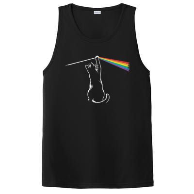 Funny Cat Rock Music Gift Funny Cat PosiCharge Competitor Tank