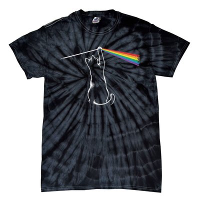 Funny Cat Rock Music Gift Funny Cat Tie-Dye T-Shirt