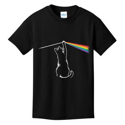 Funny Cat Rock Music Gift Funny Cat Kids T-Shirt