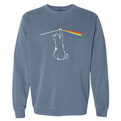 Funny Cat Rock Music Gift Funny Cat Garment-Dyed Sweatshirt