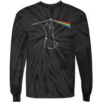 Funny Cat Rock Music Gift Funny Cat Tie-Dye Long Sleeve Shirt