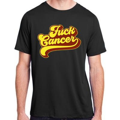 Fuck Cancer Retro 70s Gift For Cancer Survivor Adult ChromaSoft Performance T-Shirt