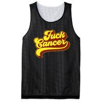 Fuck Cancer Retro 70s Gift For Cancer Survivor Mesh Reversible Basketball Jersey Tank