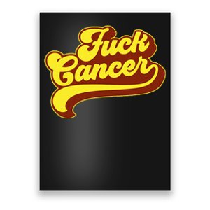 Fuck Cancer Retro 70s Gift For Cancer Survivor Poster