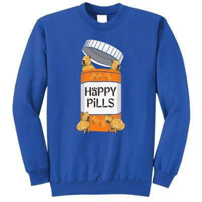 Funny Capibara Rodent Happy Pills Capybaras Capy Sweatshirt