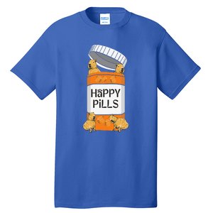 Funny Capibara Rodent Happy Pills Capybaras Capy Tall T-Shirt