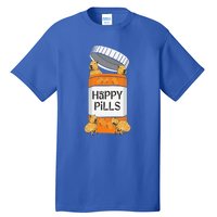 Funny Capibara Rodent Happy Pills Capybaras Capy Tall T-Shirt