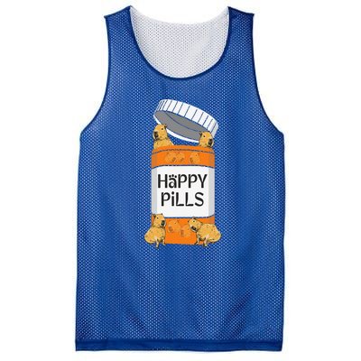 Funny Capibara Rodent Happy Pills Capybaras Capy Mesh Reversible Basketball Jersey Tank