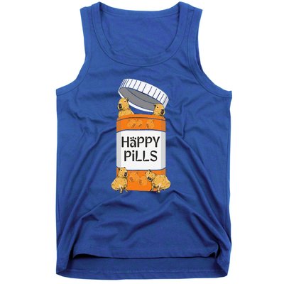 Funny Capibara Rodent Happy Pills Capybaras Capy Tank Top