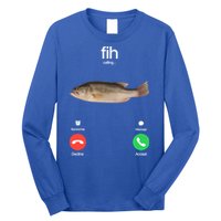 Fih Calling Remind Me Message Decline Accept Phone Call Fish Long Sleeve Shirt