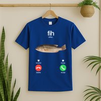 Fih Calling Remind Me Message Decline Accept Phone Call Fish T-Shirt