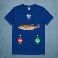 Fih Calling Remind Me Message Decline Accept Phone Call Fish T-Shirt