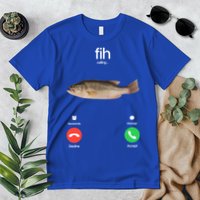 Fih Calling Remind Me Message Decline Accept Phone Call Fish Premium T-Shirt