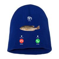 Fih Calling Remind Me Message Decline Accept Phone Call Fish Short Acrylic Beanie