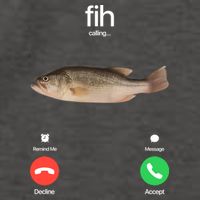 Fih Calling Remind Me Message Decline Accept Phone Call Fish Vector Backpack