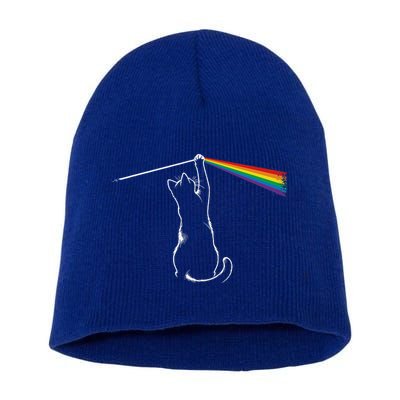 Funy Cat Rock Music Short Acrylic Beanie