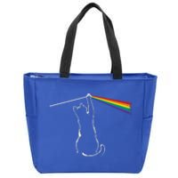 Funy Cat Rock Music Zip Tote Bag