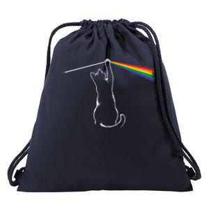 Funy Cat Rock Music Drawstring Bag