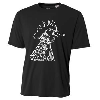 Funny Chicken Rooster Saying Fuck Cooling Performance Crew T-Shirt