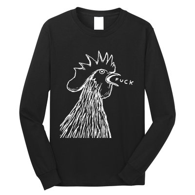 Funny Chicken Rooster Saying Fuck Long Sleeve Shirt