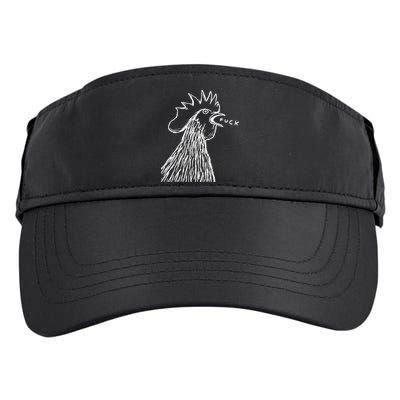 Funny Chicken Rooster Saying Fuck Adult Drive Performance Visor