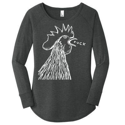 Funny Chicken Rooster Saying Fuck Women's Perfect Tri Tunic Long Sleeve Shirt