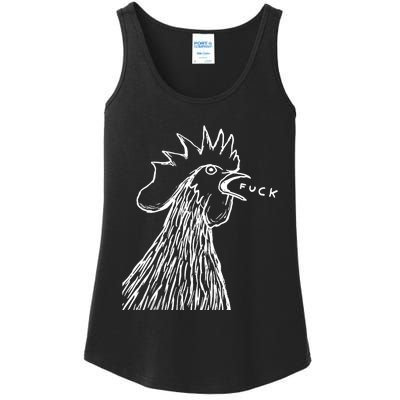 Funny Chicken Rooster Saying Fuck Ladies Essential Tank