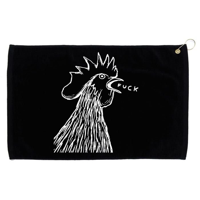 Funny Chicken Rooster Saying Fuck Grommeted Golf Towel