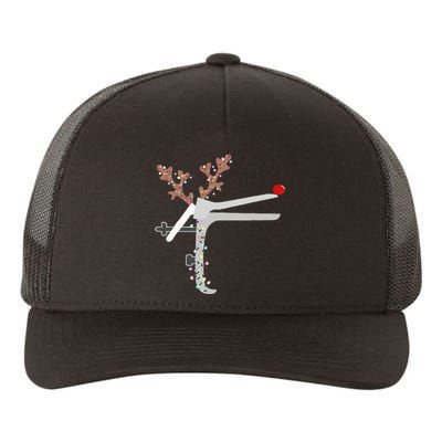 Funny Christmas Reindeer Speculum Nurse L&D Nursing Xmas Yupoong Adult 5-Panel Trucker Hat