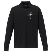 Funny Christmas Reindeer Speculum Nurse L&D Nursing Xmas Performance Long Sleeve Polo