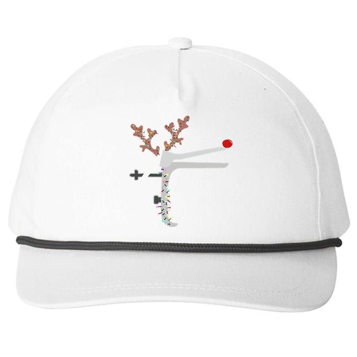 Funny Christmas Reindeer Speculum Nurse L&D Nursing Xmas Snapback Five-Panel Rope Hat