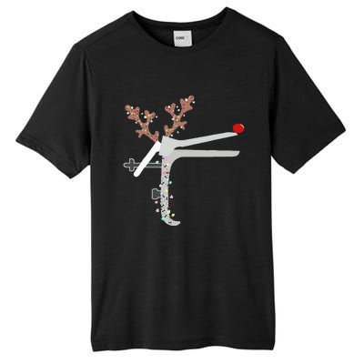 Funny Christmas Reindeer Speculum Nurse L&D Nursing Xmas Tall Fusion ChromaSoft Performance T-Shirt