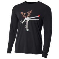 Funny Christmas Reindeer Speculum Nurse L&D Nursing Xmas Cooling Performance Long Sleeve Crew