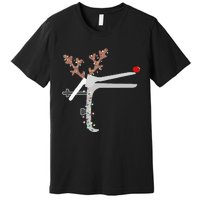 Funny Christmas Reindeer Speculum Nurse L&D Nursing Xmas Premium T-Shirt