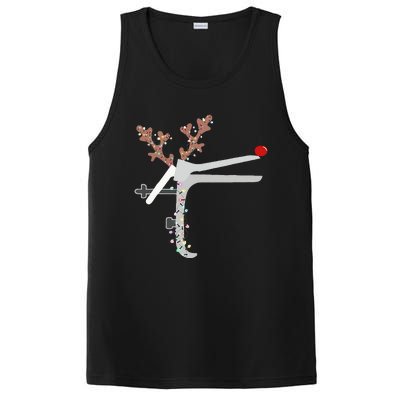 Funny Christmas Reindeer Speculum Nurse L&D Nursing Xmas PosiCharge Competitor Tank