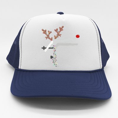 Funny Christmas Reindeer Speculum Nurse L&D Nursing Xmas Trucker Hat