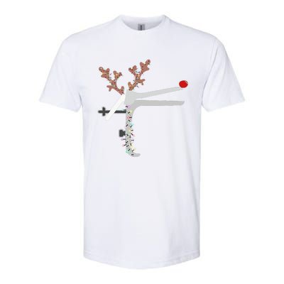 Funny Christmas Reindeer Speculum Nurse L&D Nursing Xmas Softstyle CVC T-Shirt