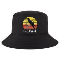 Funny Crow Retro Sunset Moonlit Raven Lovers F Caw F Cool Comfort Performance Bucket Hat