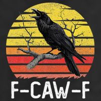 Funny Crow Retro Sunset Moonlit Raven Lovers F Caw F Cool Comfort Performance Bucket Hat