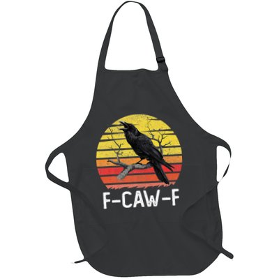 Funny Crow Retro Sunset Moonlit Raven Lovers F Caw F Apron