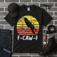 Funny Crow Retro Sunset Moonlit Raven Lovers F Caw F Tall T-Shirt
