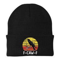 Funny Crow Retro Sunset Moonlit Raven Lovers F Caw F Beanie