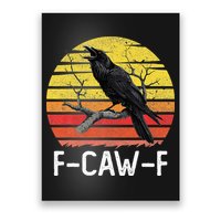 Funny Crow Retro Sunset Moonlit Raven Lovers F Caw F Poster