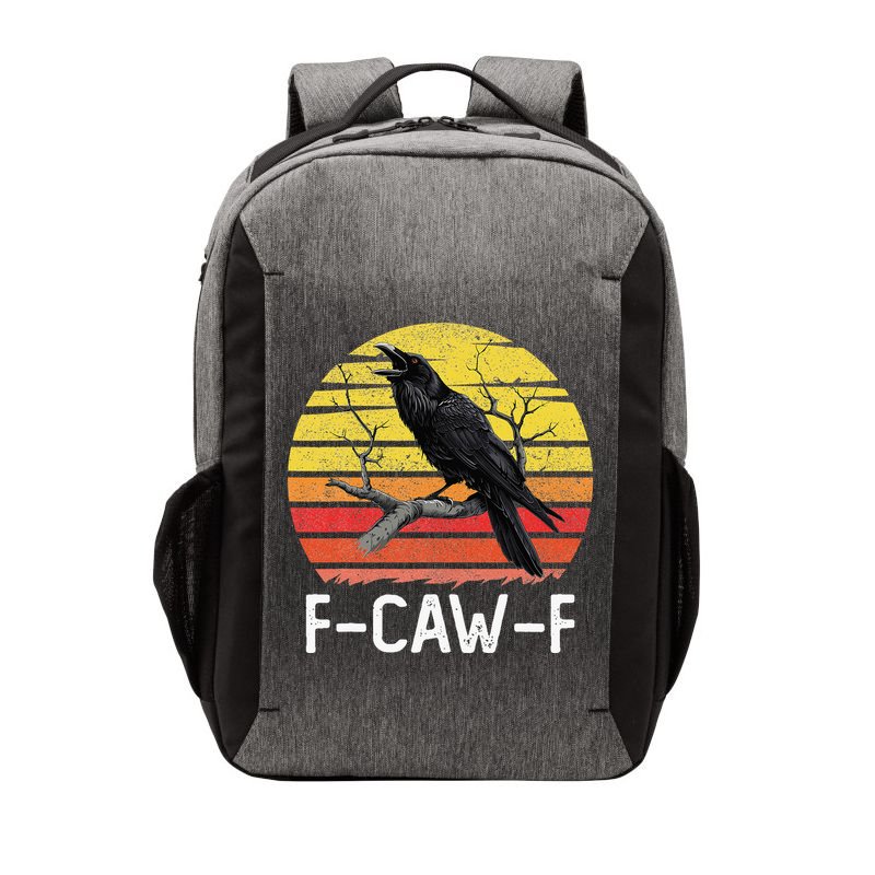 Funny Crow Retro Sunset Moonlit Raven Lovers F Caw F Vector Backpack