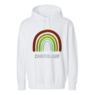 Funny Cardiology Rainbow Cardiologist Heart Surgeon Gift Garment-Dyed Fleece Hoodie